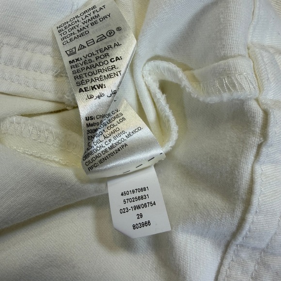 WHITE HOUSE BLACK MARKET‎ Short Sleeve Utility Jacket Cream Gold Button Size 12 - Picture 9 of 9